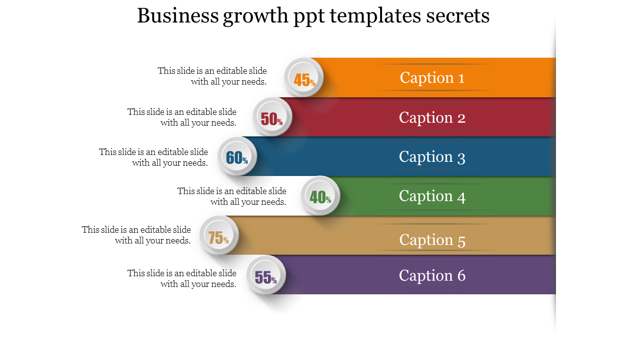Free - Our Predesigned Business Growth PPT Templates Design